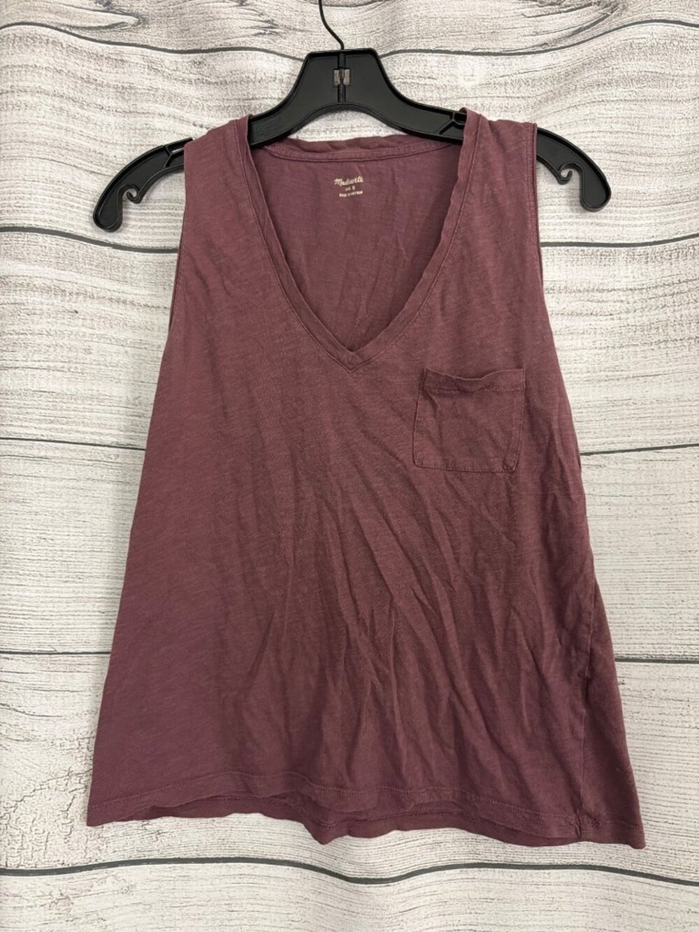 Madewell Whisper Cotton V-neck Tank Size S